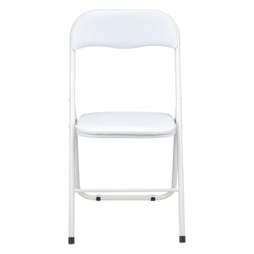 Gremium Set 4 Sedie Pieghevoli Con Cuscino In Ecopelle A Doppia Imbottitura, Seduta Ergonomica E Struttura Richiudibile Salvaspazio In Acciaio Inossidabile - 3