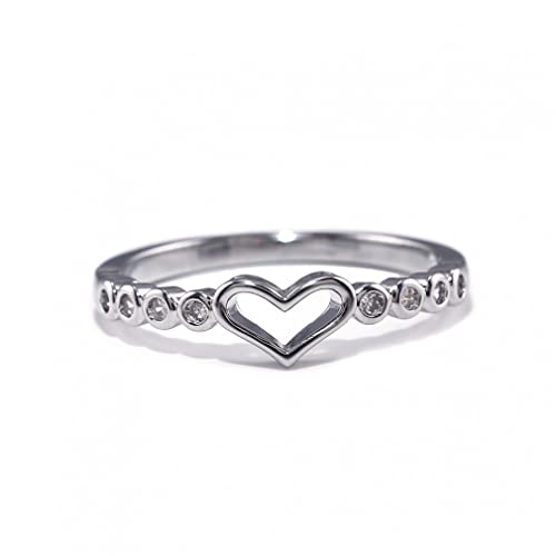 Bague cadeau en cœur avec zircon pour illuminer le style quotidien d'une femme