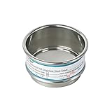 Full 304 Stainless Steel Mesh Sieve Screen, LVDALAB 120 Mesh (0.125mm) Aperture, 2.4inch(6CM) Dia Standard Sample Analysis Test Sieves Sifters Strainer for Industrial Laboratory Homes