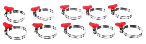 SIXTOL Mechanic Connect 32-44 mm - Colliers de serrage avec poignée papillon - 10 pièces - Acier inoxydable - Montage sans outil - Pour les raccords de tuyaux plus grands