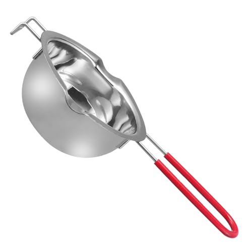 OKUMEYR 1pc Stainless Steel Butter Melting Pot Handle Chocolate Warmer for Candy Cheese and Butter for Steaming Amounts of Food Handle Design