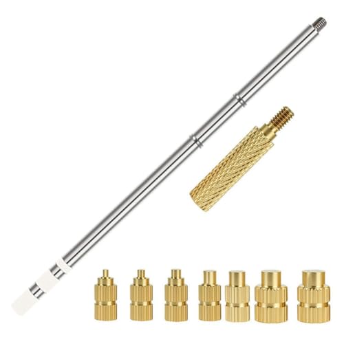 Tacdas Einsatzkit T12 Lötkolbenspitzen Heißsetzwerkzeug für Heißklebe-Eingebettete Schraubenzubehör M2-M8 Eindrücker Adapter