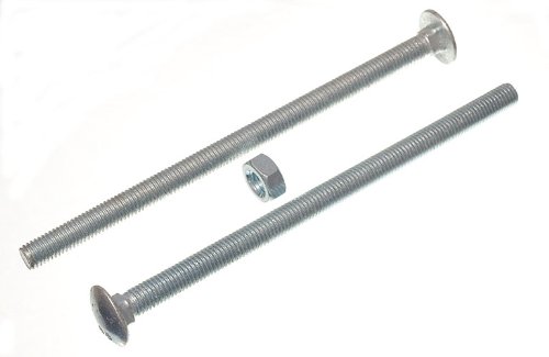 Boulon M10 de 180mm entièrement filetés avec écrous BZP, lot de 100 pièces J TR01