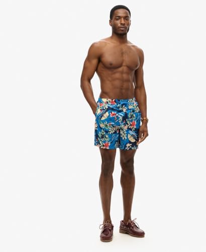 Superdry Para Hombre. M3010232A BañAdor Con Estampado Hawaiano Reciclado Azul (L), Beachwear, PoliéSter Reciclado, Sostenible - 4
