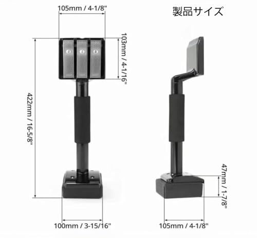 PackPulse カーペット フィッティング ツール カーペットニーキッカー 設置ツール フィッティングツール ホームオフィス室内用 安定性高い 黒調特殊デザイン 設置作業調整補正対応 日常使用耐久 室内装飾 (黒) [2]