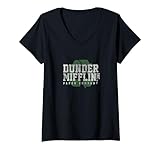 The Office Papierunternehmen Distress Recycle T-Shirt mit V-Ausschnitt