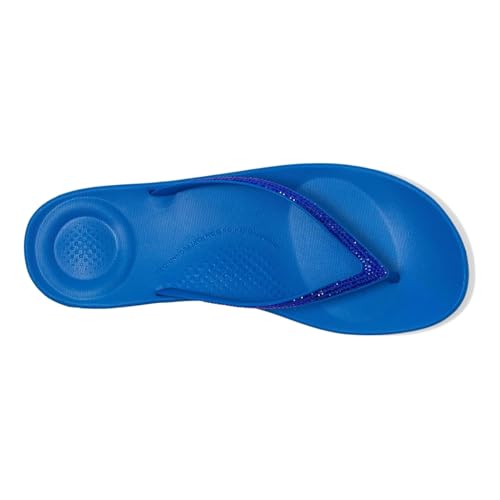 Image of FitFlop Womens iQushion Sparkle Ergonomic Flip Flops for Walking, Lightweight Waterproof Cushioned Thong Sandals for Women with Non Slip Bottom and Arch Support | Lightweight Waterproof Walking Sandals w /Cushioned Comfort & Arch Support