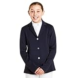 Harry Hall Horse Riding Show Jacket for Kids, Childrens Elegant Equestrian Competition Jackets - Navy Blue - 13-14 Years - Image 1