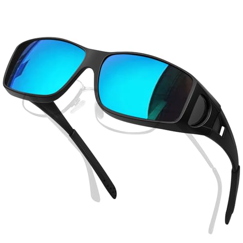 Image of Fit Over Glasses Sunglasses Polarized Men UV400 Sport Shades