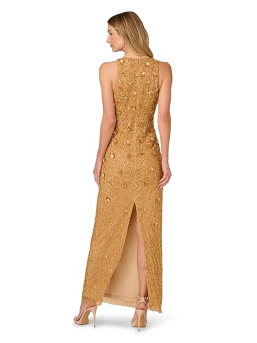 Image of Adrianna Papell Women's Bead Halter Column Dress