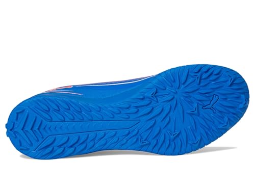 PUMA Men's Play Turf Trainer Soccer Cleats Sneaker, Ultra Blue-White-Glowing Red AH25, 8.53