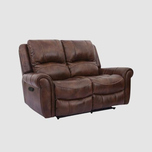 Image of Torque - Romio 2 Seater Leatherette Manual Recliner | Recliner Sofa /Chair for Living Room, Bedroom, Office | 1 Year Warranty - Brown