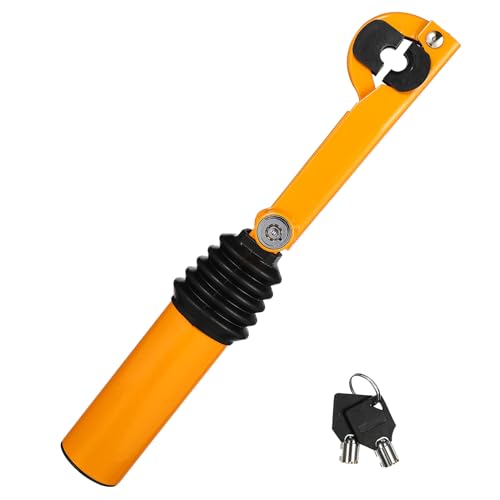 Antivol de voiture Kichvoe en acier jaune avec verrouillage de frein à main fiable