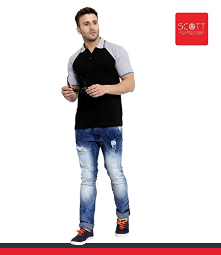 Image of Scott International Men's Cotton Regular Fit Polos