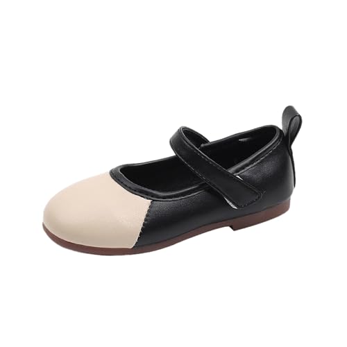 IWIHMIV Girls Dress Shoes Flat Mary Jane Shoes for Girls Soft Walking School Wedding Party Comfortable Non Slip Shoes