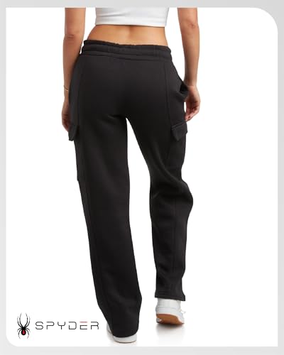 Spyder Womens Sweatpants - Cozy Fleece Joggers Athletic Cargo Sweatpants for Women with Adjustable Drawstring Waist & Pockets4