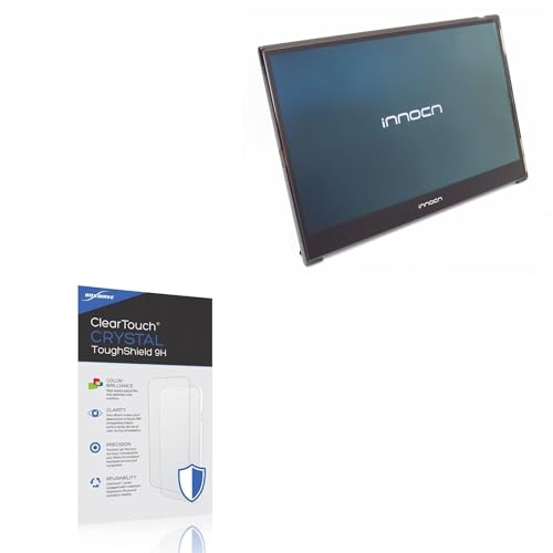 BoxWave Screen Protector Compatible With INNOCN Portable Monitor 15K1F (15.6 in) - ClearTouch Crystal ToughShield 9H (2-Pack), Clear 9H Tough Flexible Film Screen Protector
