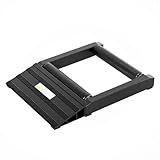 Jack Boss Motorcycle Roller Cleaning Stand, Bike Roller Stand for Tire Cleaning and Chain Cleaning, Aluminum Motorcycle Wheel Roller Stand Black