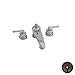 Newport Brass 3-1626/03W Miro Double Handle Roman Tub Faucet with Metal Lever Handles, Weathered Brass