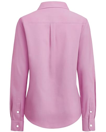 Image of siliteelon Button Down Shirts for Women Oxford Shirt Long Sleeve Classic Wrinkle Free Business Dress Shirts Work Office