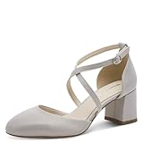 Tamaris Damen Pumps mit Blockabsatz, metallic, 38 EU
