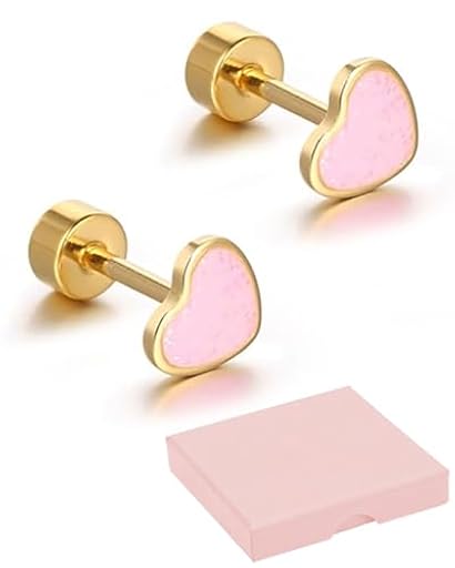 FUGLUS 2Pcs Pendientes para mujer tuerca corazón titanium pequeño lentejuelas, 14K chapado oro cartílago tragus piercing oreja regalos joyeria mujeres niñas joyas fiesta bonitos | Ya disponible en tu tienda friki favorita! En mundofriki.es! FUGLUS 2Pcs Pendientes para mujer tuerca corazón titanium pequeño lentejuelas, 14K chapado oro cartílago tragus piercing oreja regalos joyeria mujeres niñas joyas fiesta bonitos | Ya disponible en tu tienda friki favorita! En mundofriki.es!