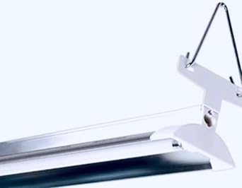 960345 24W Fluorescent T5 Grow Light Strip, 4 Ft, 3000 Lumens, Full Sun Spectrum with 4" Wide Mirror Reflector