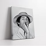 Monem Art Young Barack Obama Canvas - Retro President Print - Smoking Cigarette Art - Gift for Men & Women - Great Decor for Office, Bedroom or Living Room - Available in 8x10' to 30x40'