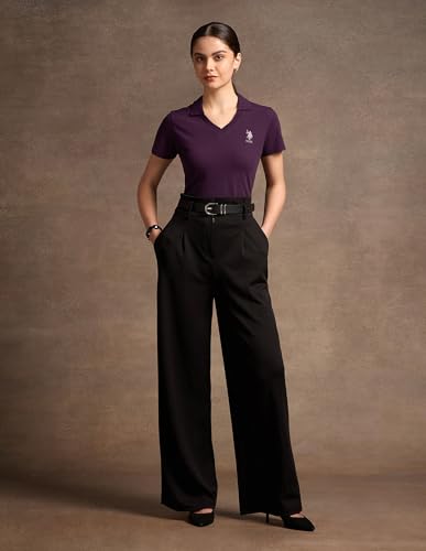 Image of U.S. Polo ASSN. Women's Cotton Regular Fit Solid Polo Shirt