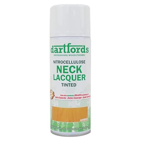dartfords FS7094 Amber Nitrocellulose Guitar Neck Lacquer 400ml Aerosol Cover
