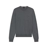 [BOSS] [ボス] レギュラーフィット セーター バージンウール ロゴエンブロイダリー メンズ S グレー