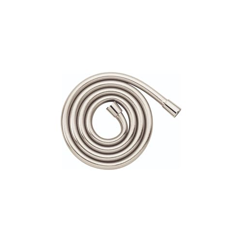 Image of hansgrohe Techniflex Handheld Shower Replacement Shower Hose 63-inch Easy Install Modern Shower Hose in Polished Nickel, 28276833