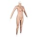 Body in Silicone Tette Finti Seni in Gel di Silice con Tocco Morbido Reggiseno Collo Alto Design Silicone Tette Finte Crossdressing Body Seno Finto Tuta per Crossdressing Travestito Cosplay