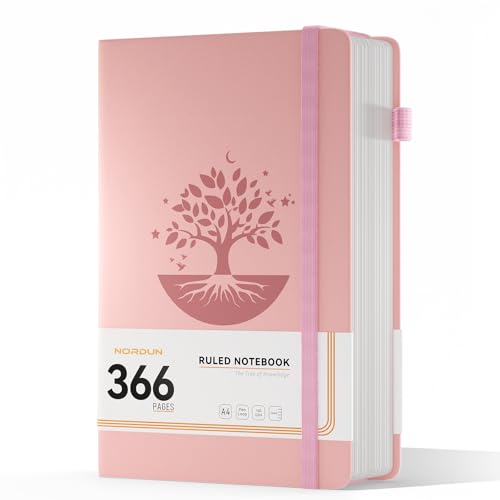 Carnet de notes ligné A4 avec papier épais sans bavures et couverture rigide
