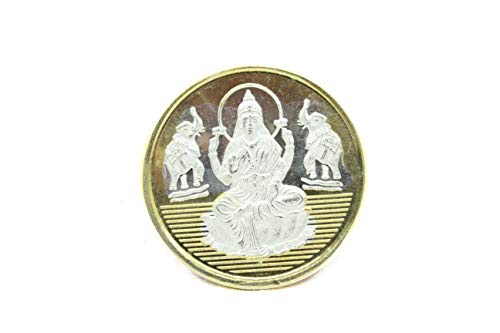 Argent fin 999 pièce religieuse Laxmi Shree d'exception par Rajasthan gems