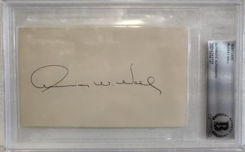 Murray Wall Boston Braves Signed Autographed Auto Index Card Beckett Authentic - MLB Cut Signatures