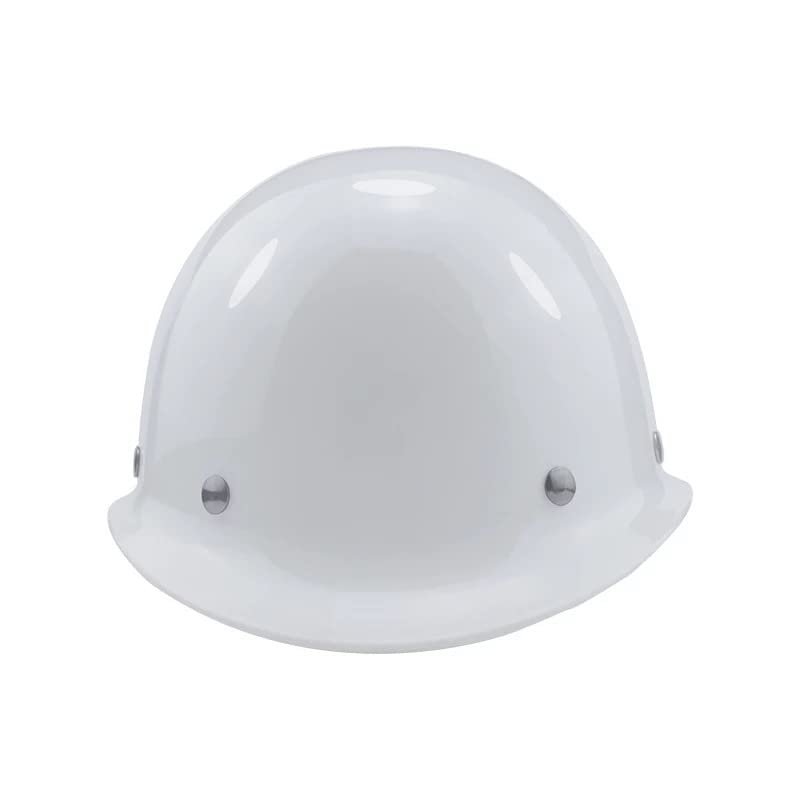 Image of WYATT FRP Fiberglass Safety Helmet Construction Protective Helmets Anti-Smashing Work Cap Labour Engineering Impact Resistance Hard Hat (White)