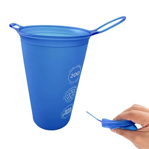 Botella de agua plegable de Soft Flask, botellas de agua plegables ligeras - Botellas de agua seguras plegables - Botellas de agua portátiles de grado alimenticio, hervidor de agua