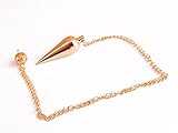 Long Cone Pendulum, Brass Metal Pendulum, Healing Dowsing Pendulum, Divination Pendulum, Meditation