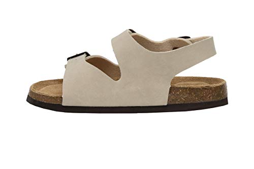 Cushionaire Kid's Liana Jr Cork Footbed Sandal With +Comfort, Stone Nubuck 2 #TOP4