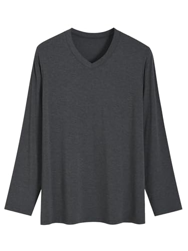 Latuza Men's Bamboo Viscose Pajama Shirt Long Sleeve Soft Sleep Top2