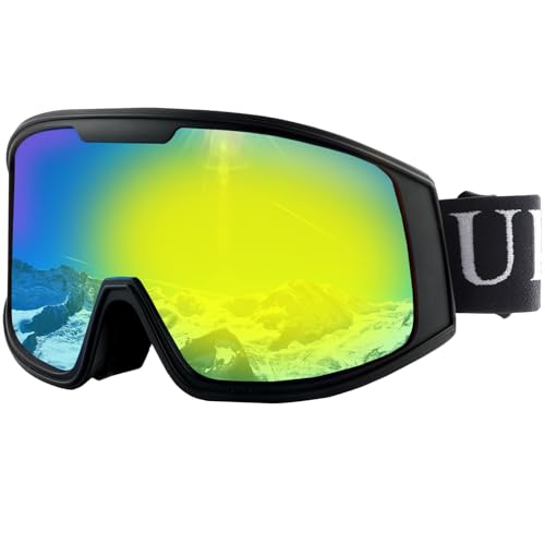 Ukoly Ski Goggles,Snowboard Goggles for Men Women,HD Polycarbonate Lens
