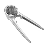 STOBAZA Nussknacker Praktischer und Pekannussöffner aus Aluminiumlegierung mit Hoher Härte und Superstarker Verstärkung in Silber für Küche zu Hause