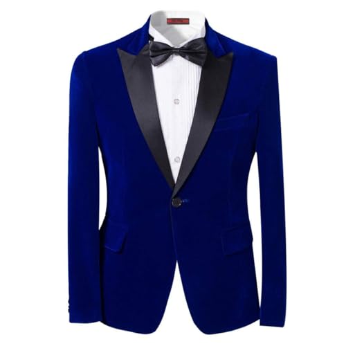 Cloudstyle Men's Peaked Lapel 1 Button Dinner Jacket Wedding Blazer Prom Tuxedo