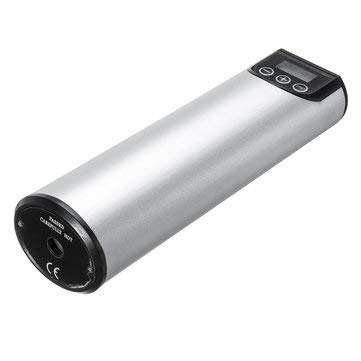 Samochodowa pompka powietrza przenośna sprężarka rowerowa bezprzewodowa ręczna LED 2000 mAh bateria - srebrna