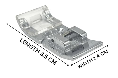 Image of ZENITH Jaquard Pressure Foot Snap on Type for Automatic Electric Low Shank Sewing Machines Suitable for Usha Janome Brother Singer etc Steel Finish (Jaquard Foot)
