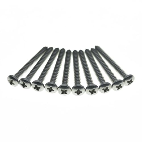 Dopro 10pcs Phillips Round Head Tremolo Claw Mounting Screws Stainless Steel Trem Bridge Claw Screws Original Color