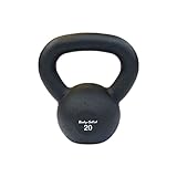 Body-Solid Matte Black Powder Coat Kettlebell Set (KBR20) with Kettle Grip Handle, Perfect Kettlebells for Weight Training and Core Workout Exercise Equipment, 20 lbs.