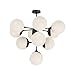 Alora Mood CH505335MBOP Nouveau Chandelier, Matte Black/Opal Matte Glass