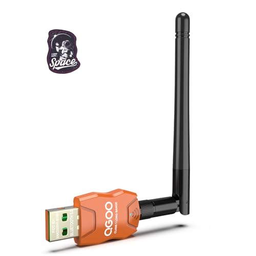 Class 1 Long Range Bluetooth Adapter for PC, QGOO USB Bluetooth Adapter for PC 5.3+EDR, Bluetooth Dongle Bluetooth Receiver Support Windows10/8.1/8/7?orange-191?